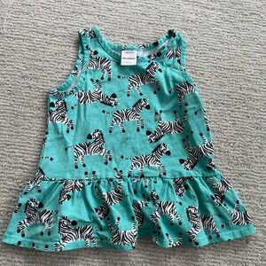 Hanna Andersson Teal Zebra Print Kids Top Size 110 5